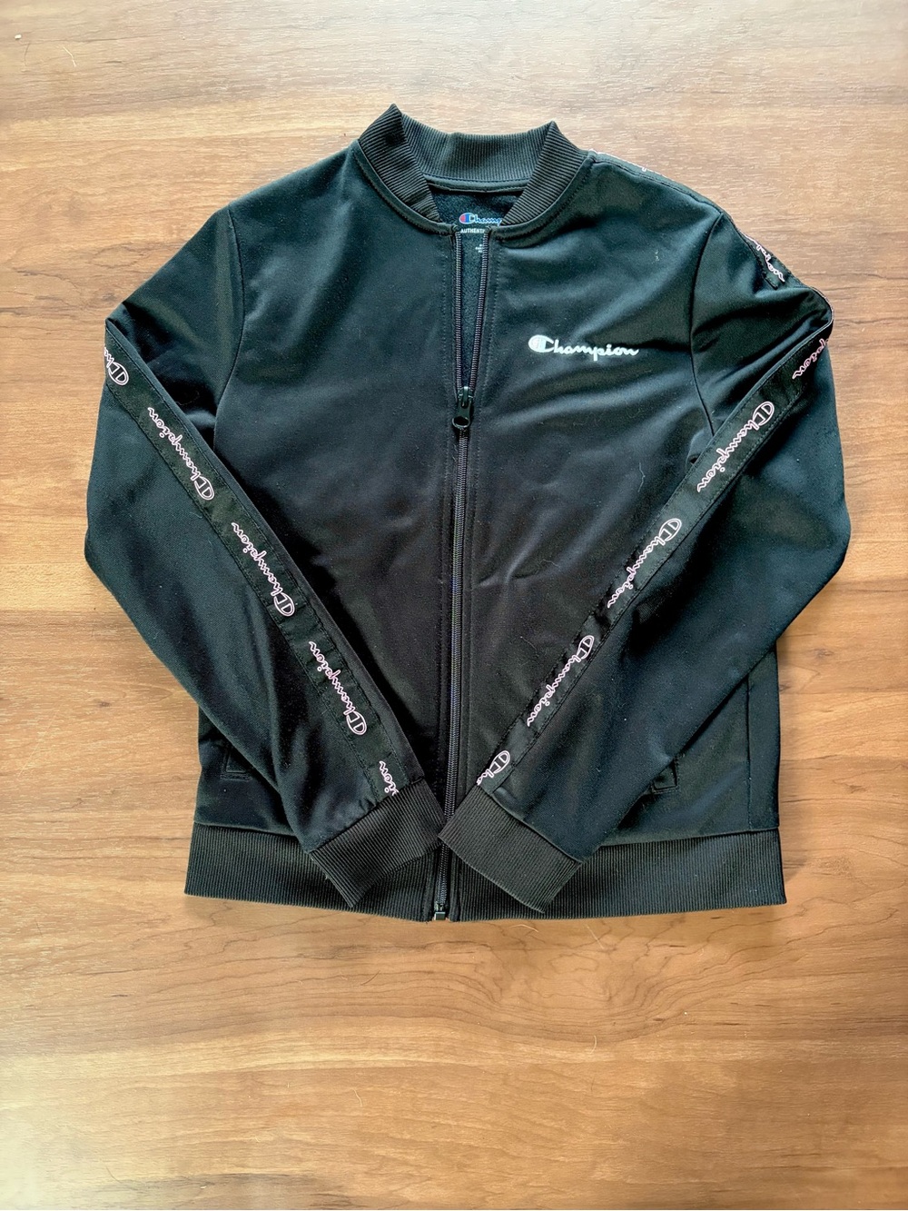 Champion Girl’s Black Zip-Up Track Jacket